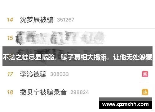 不法之徒尽显嘴脸，骗子真相大揭露，让他无处躲藏